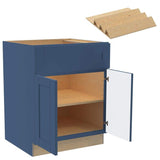 Home Decorators Collection Washington 27 in. W x 24 in. D x 34.5 in. H Vessel Blue Plywood Shaker Assembled Base Kitchen Cabinet Spice Tray