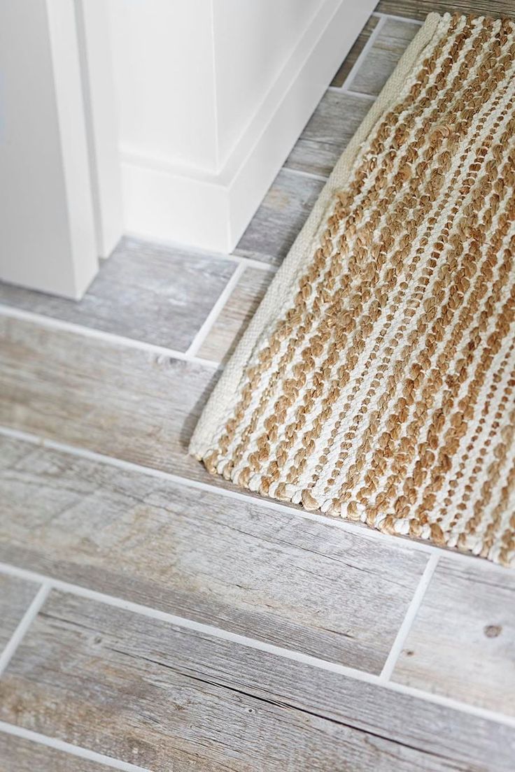 Style Selections Natural Timber Whitewash 6-in x 36-in Glazed Porcelain Wood Look Floor and Wall Tile