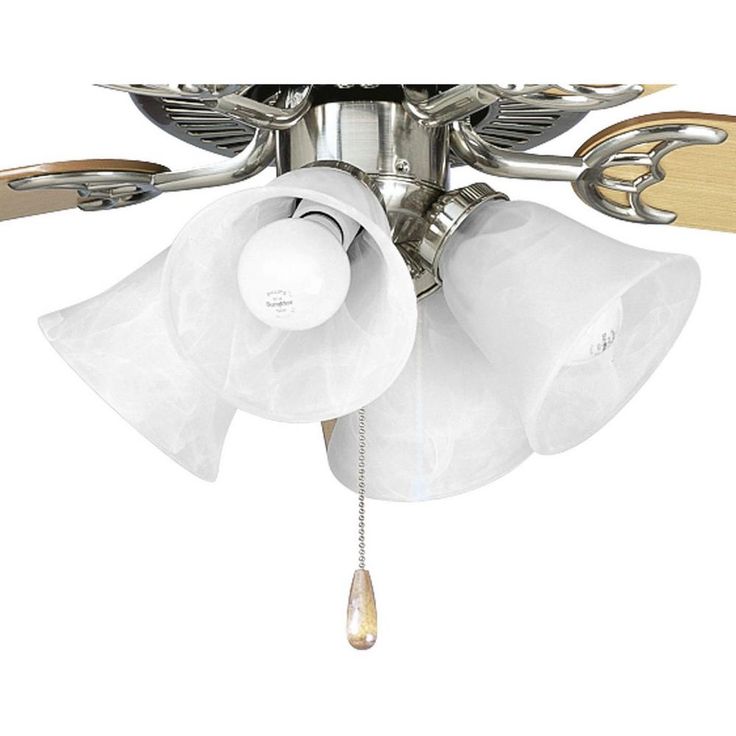 AirPro 4-Light Brushed Nickel Ceiling Fan Light