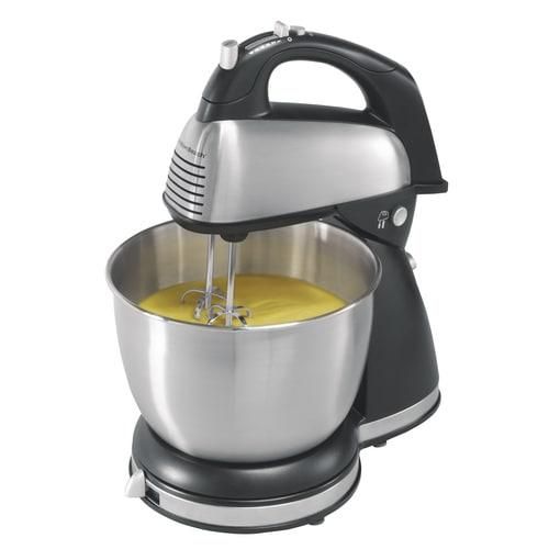 Hamilton Beach 4-Quart 6-Speed Ss and Black Plastic Stand Mixer