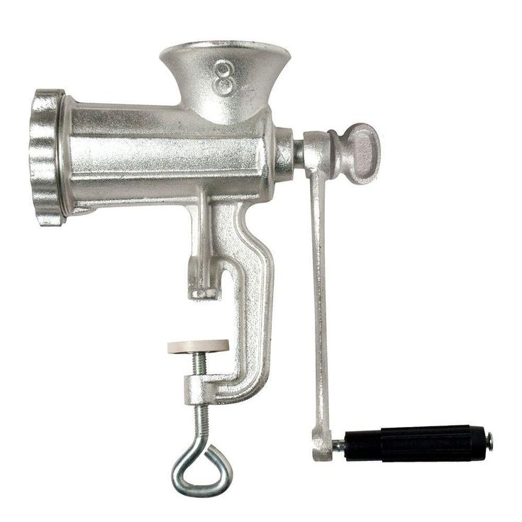 Chard #8 Silver Cast Iron Hand Meat Grinder