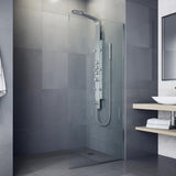 Mateo 59.5 in. 6-Jet High Pressure Shower Panel System with Rainhead Fixed Handheld Dual Shower in Stainless Steel