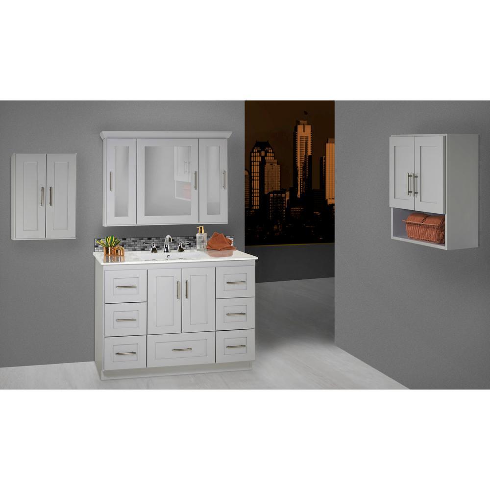 Ultraline 42 in. W x 21 in. D x 34.5 in. H Vanity Cabinet Only in Natural Alder - Super Arbor