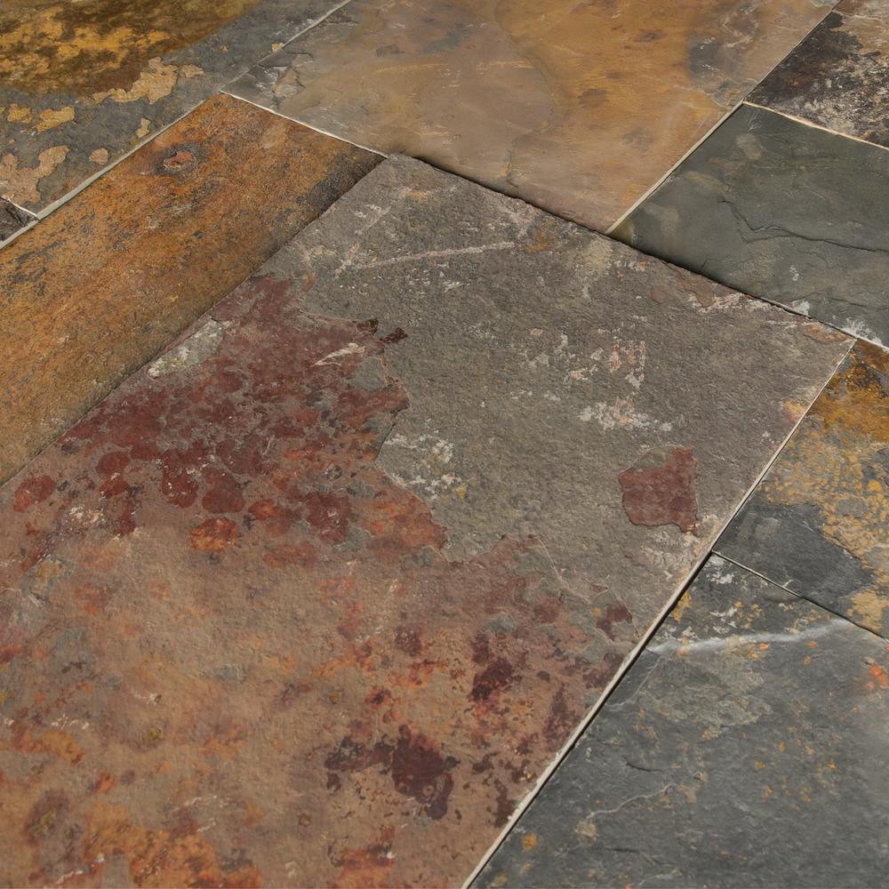 Three Rivers Gold Pattern Gauged Slate Floor and Wall Tile (5 kits / 80 sq. ft. / pallet) - Super Arbor