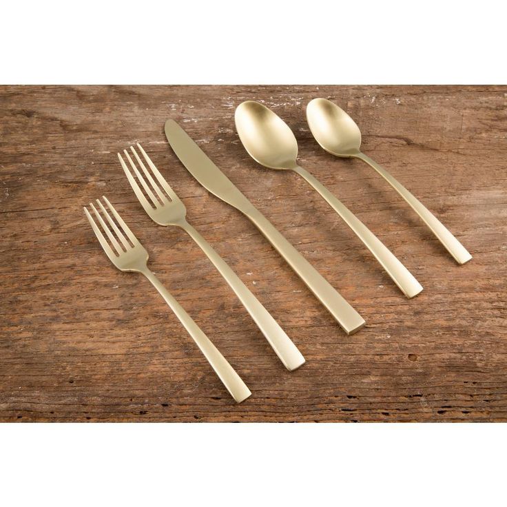 Spark Champagne Satin 18/0 20-Piece Flatware Set (Service for 4)