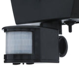 NATURE POWER Triple COB Black Outdoor Solar Motion Activated Security Flood Light with Integrated LED