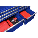 52 in. 9-Drawer Mobile Workbench in Gloss Blue - Super Arbor