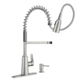 Moen Edwyn Spot Resist Stainless 1-Handle Deck Mount Pull-Down Handle/Lever Commercial/Residential Kitchen Faucet (Deck Plate Included)