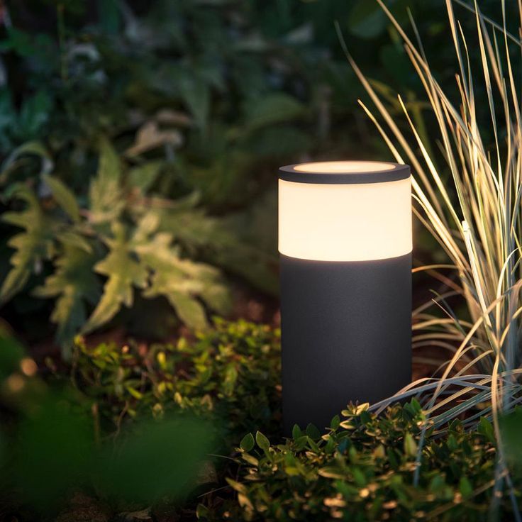 White and Color Ambiance Outdoor LED Calla Black Landscape Smart  Landscape Path Bollard Light Extension