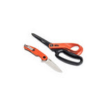 Crescent Wiss 10 in. Heavy Duty Titanium Coated Tradesmen Scissor and 3.25 in. Steel Drop Point Pocket Knife Set (2-Piece)