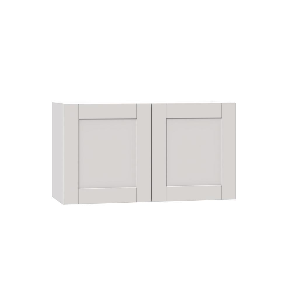 Shaker Assembled 36x20x24 in. Deep Wall Bridge Cabinet in Vanilla White - Super Arbor