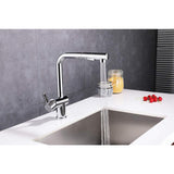 Single-Handle Pull Out Sprayer Kitchen Faucet in Brushed Nickel - Super Arbor