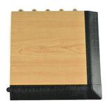 Greatmats Click Tile Black 2-3/8 in. x 12.14 in. x 5/8 in. Female Border Ramp with Loops (Case of 4)