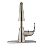 Dylan Single-Handle Pull-Down Kitchen Faucet with TurboSpray and FastMount in Stainless Steel - Super Arbor