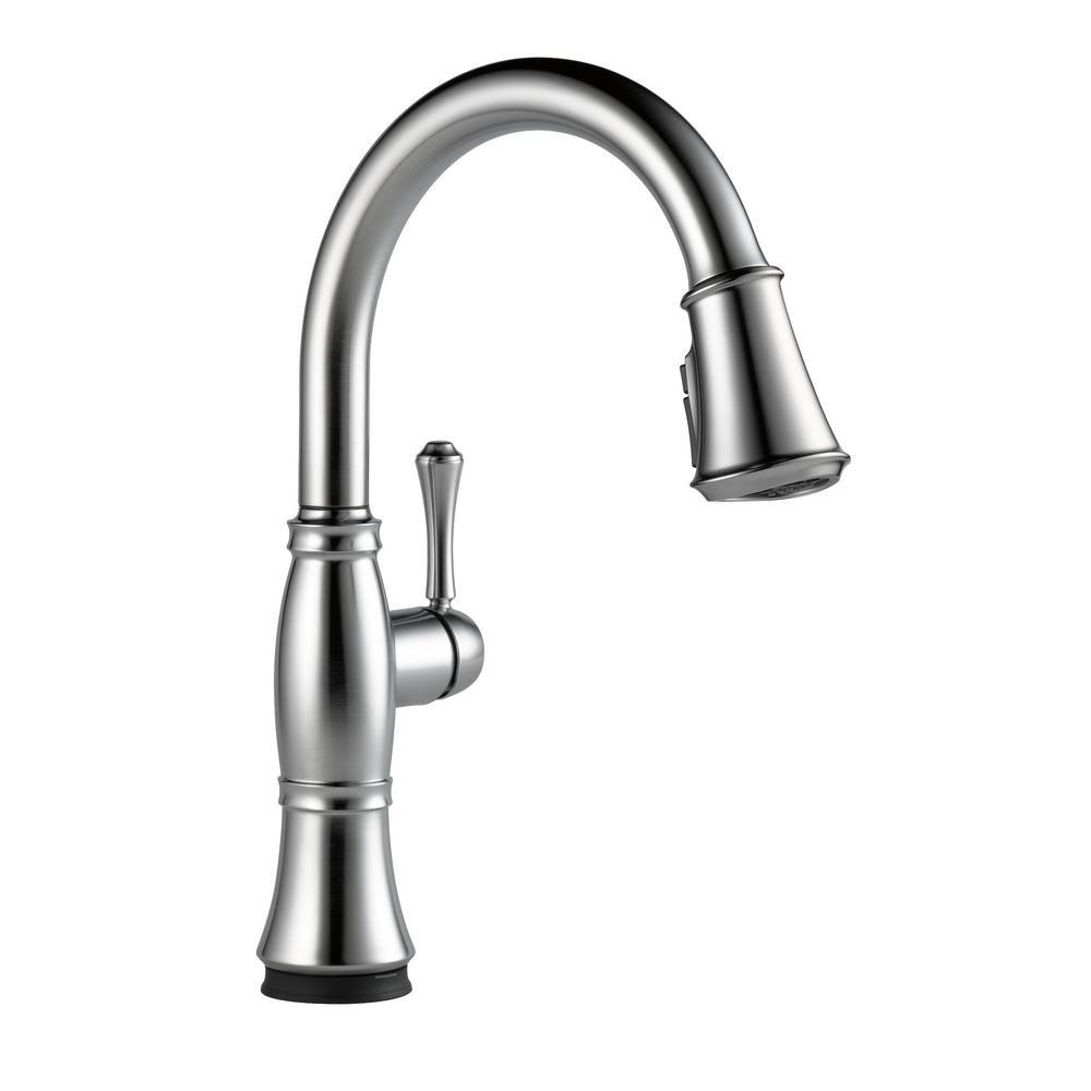 Cassidy Touch Single-Handle Pull-Down Sprayer Kitchen Faucet in Lumicoat Champagne Bronze - Super Arbor