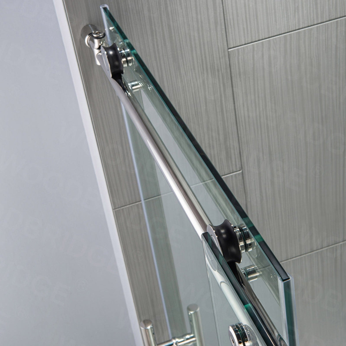 Blofield 56 in. to 60 in. x 76 in. Frameless Sliding Shower Door with Shatter Retention Glass in Chrome