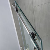 Blofield 56 in. to 60 in. x 76 in. Frameless Sliding Shower Door with Shatter Retention Glass in Chrome