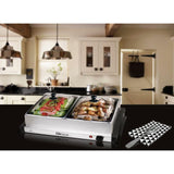 2.5 Qt. Stainless Steel Buffet Server with 2-Crocks
