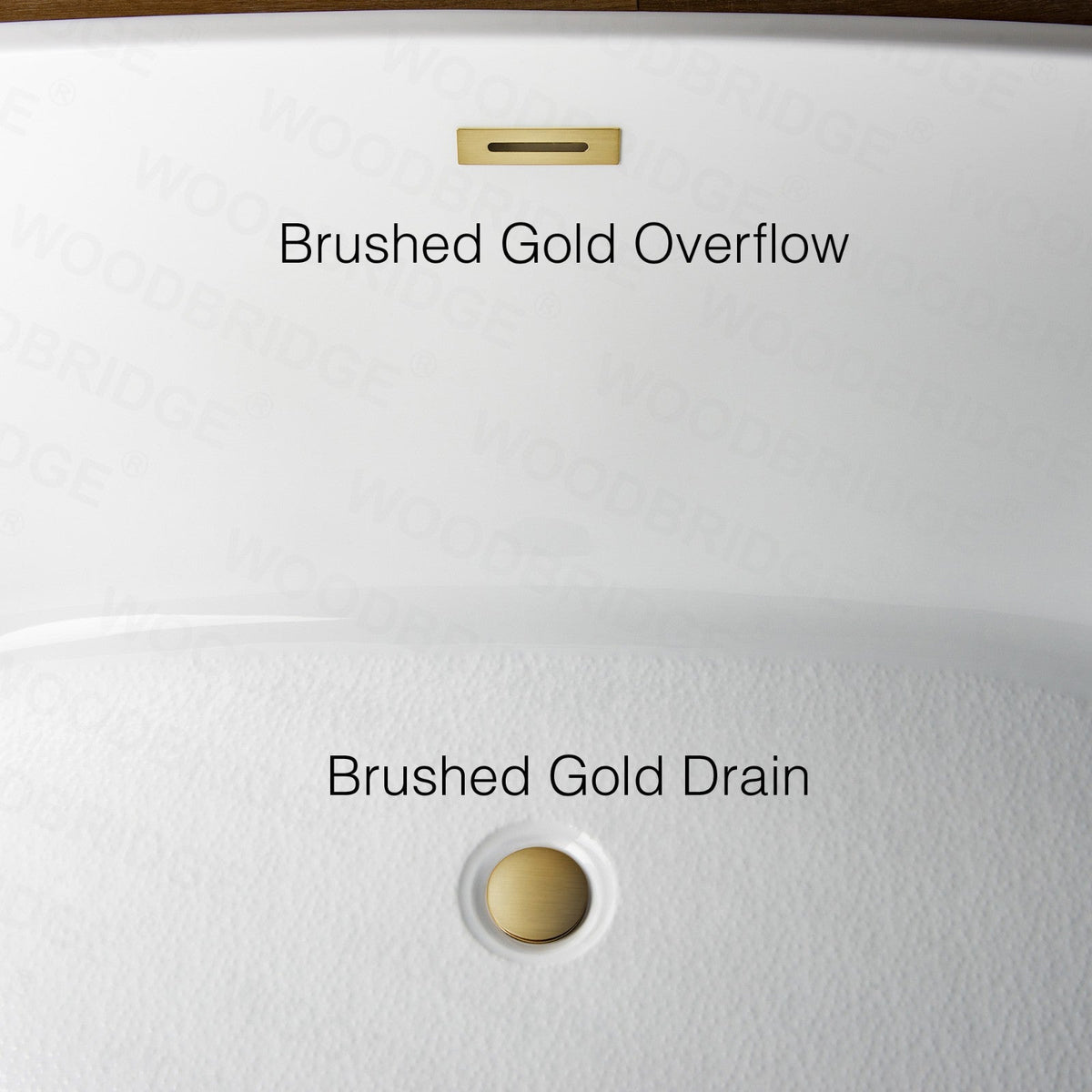 Greenfield 71 in. Acrylic FlatBottom Double Slipper Bathtub with Brushed Gold Overflow and Drain Included in White