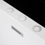 WOODBRIDGE Andria 67 in. Acrylic Freestanding Whirlpool & Air Bathtub with Drain and Overflow, White
