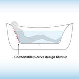 WOODBRIDGE Venezia 71 in. x 31.5 in. Acrylic Whirlpool & Air Combination Freestanding Bathtub in White