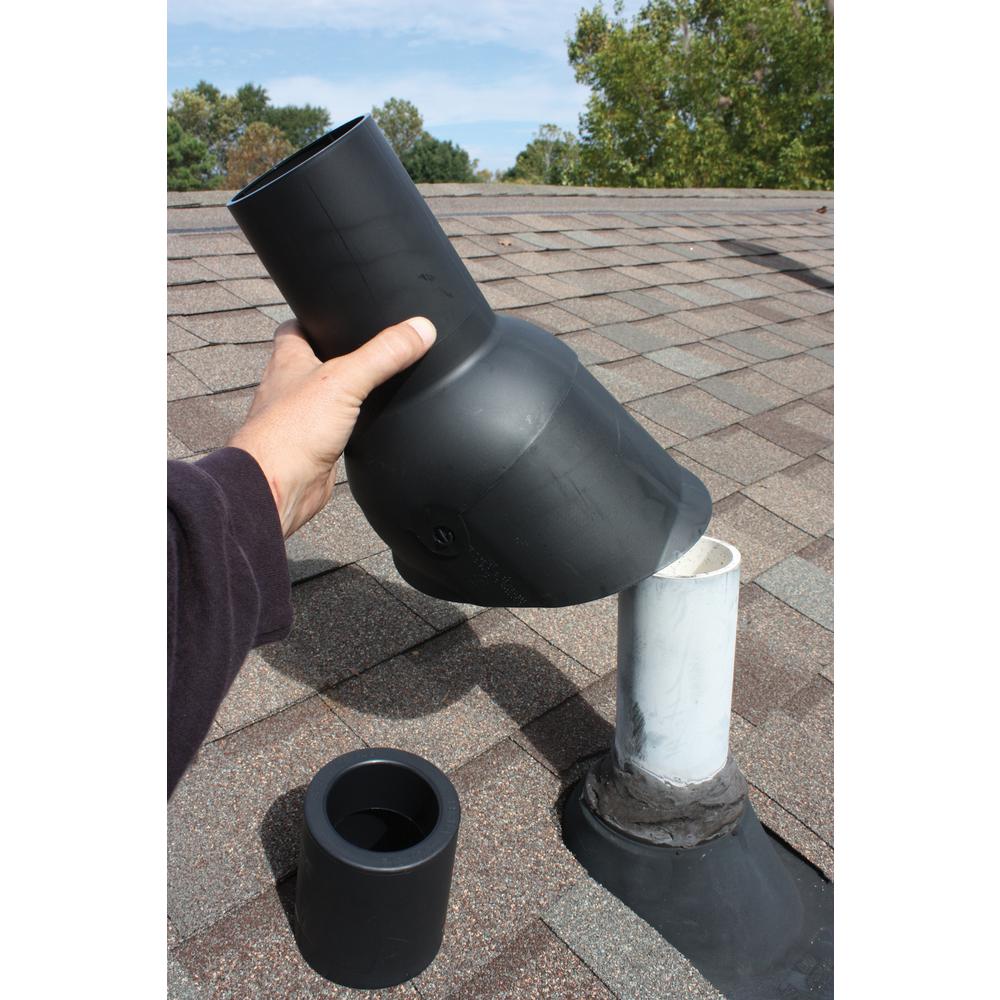 Vent Pipe Repair for 4 in. I.D. Vent Pipe in Black - Super Arbor