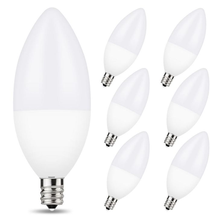 YANSUN 60-Watt Equivalent B11 6-Watt Dimmable E12 Candelabra Base LED Light Bulb in Warm White, 3000K (6-Pack)