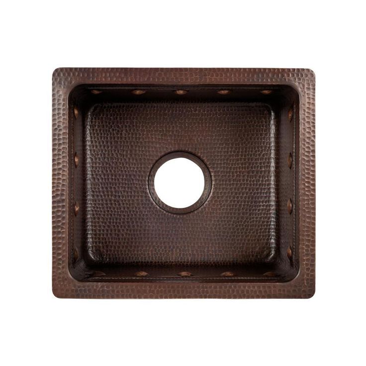 All-in-One Dual Mount Copper 16 in. Barrel Strap Bar/Prep Sink with Faucet and Strainer Drain in ORB