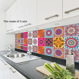 Goory 10PCS Mosaic Wall Sticker Self-adhesive Tile Sticker Kitchen/Bathroom Decorative