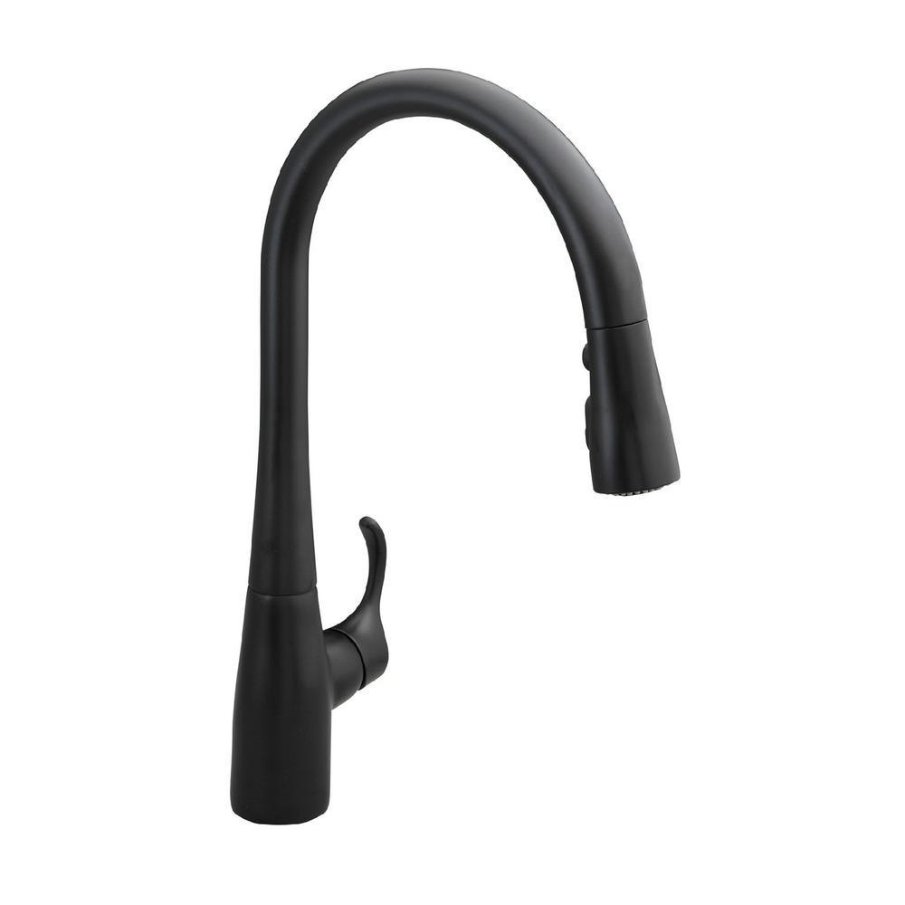 Simplice Single-Handle Pull-Down Sprayer Kitchen Faucet with DockNetik and Sweep Spray in Vibrant Stainless - Super Arbor