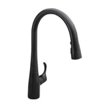 Simplice Single-Handle Pull-Down Sprayer Kitchen Faucet with DockNetik and Sweep Spray in Vibrant Stainless - Super Arbor