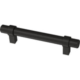 Essentials 5-1/16 in. (128mm) Center-to-Center Wrapped Matte Black Bar Pull (24-Pack) - Super Arbor