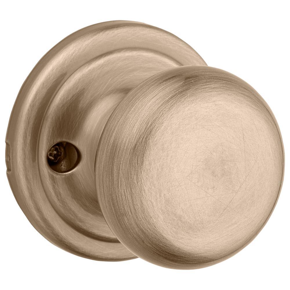 Juno Satin Nickel Half-Dummy Door Knob with Microban Antimicrobial Technology - Super Arbor