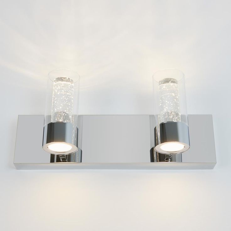Essence 15.9 in. Chrome LED Vanity Light Bar with Bubble Glass