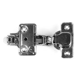 110-Degree 35 mm Half Overlay Soft Close Frameless Cabinet Hinges with Installation Screws (30-Pairs)