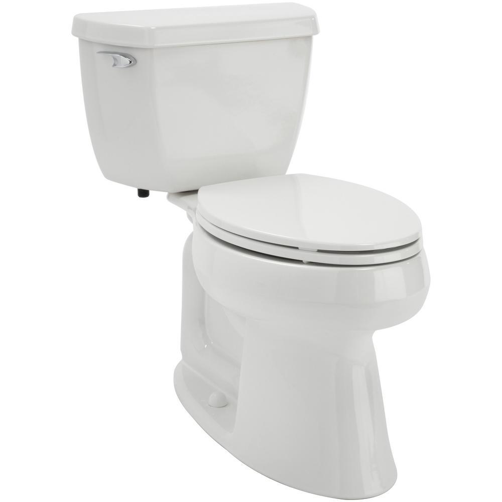 Highline 2-Piece Complete Solution 1.28 GPF Single Flush Elongated Toilet in White with Seat Included (3-Pack) - Super Arbor