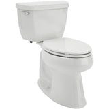Highline 2-Piece Complete Solution 1.28 GPF Single Flush Elongated Toilet in White with Seat Included (3-Pack) - Super Arbor