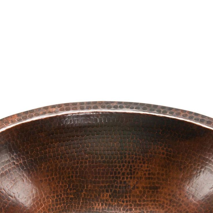 Premier Copper Products Under-Counter Oval Hammered Copper Bathroom Sink in Oil Rubbed Bronze