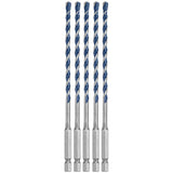 3/16 in. x 4 in. x 6 in. BlueGranite Turbo Carbide Hammer Drill Bit for Concrete, Stone and Masonry Drilling (5-Pack) - Super Arbor