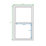 RELIABILT 150 Series New Construction 35-1/2-in x 71-1/2-in x 3-1/4-in Jamb White Vinyl Dual-pane Single Hung Window Half Screen Included