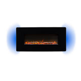 Winslow 35 in. Wall-Mount/Tabletop Linear Electric Fireplace in Black - Super Arbor