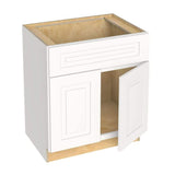 Home Decorators Collection Grayson 30 in. W x 21 in. D x 34.5 in. H Assembled Plywood Sink Base Bath Cabinet in Pacific White with Soft Close