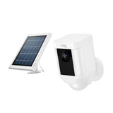 Spotlight Cam Solar Outdoor Security Wireless Standard Surveillance Camera in White (2-pack) - Super Arbor