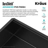 Gunmetal 32.88 in. Stainless Steel 16-Gauge PVD Single Bowl Farmhouse Apron Workstation Kitchen Sink with Accessories