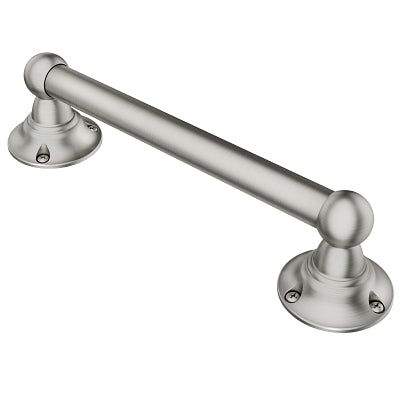 Moen Grab-Bar 9-in Brushed Nickel Wall Mount Grab Bar