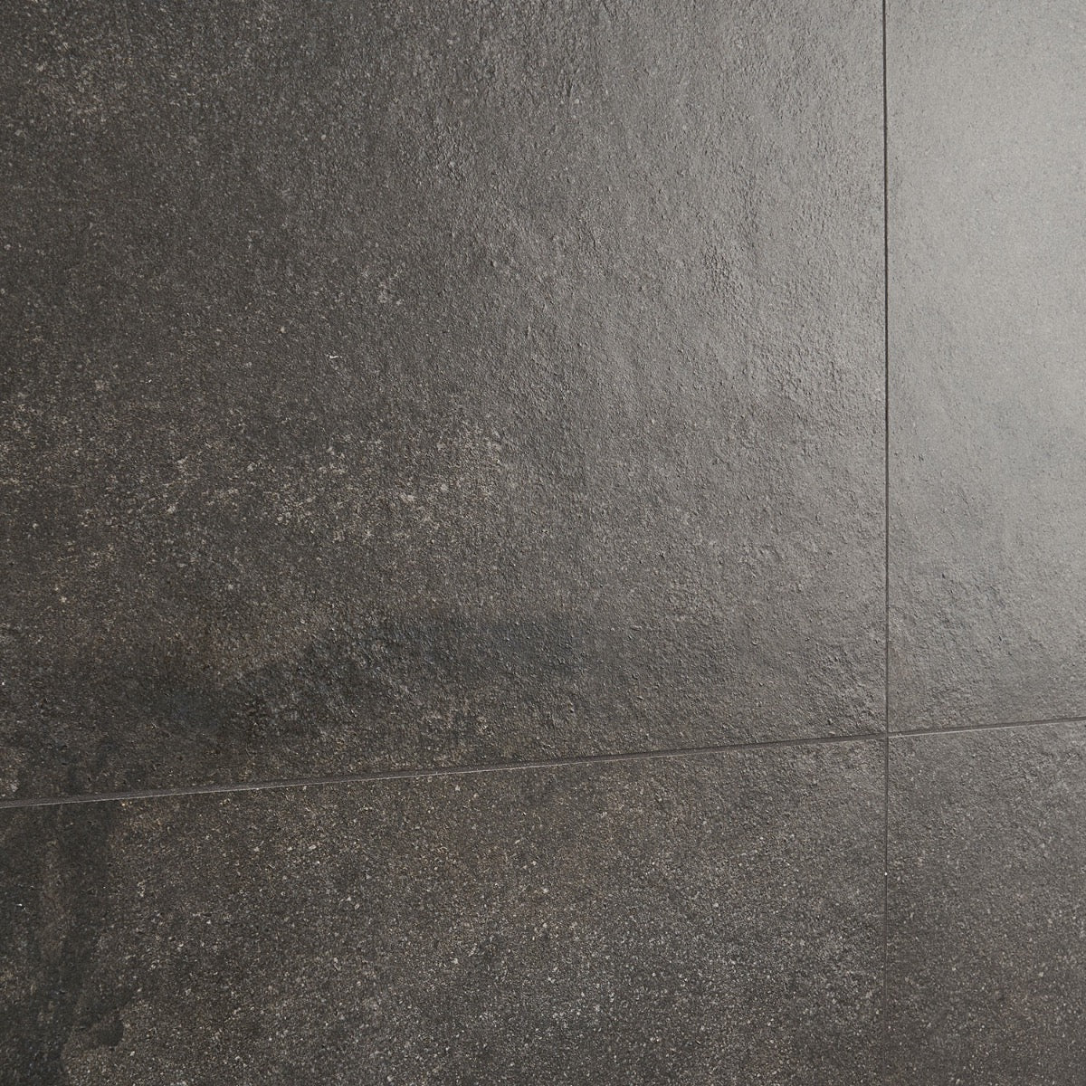 Acadia Charcoal Black 24x24 Matte Porcelain Tile - Limestone Look