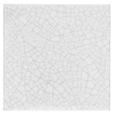 Sarina Vintage White 4x4 Glossy Crackled Ceramic Wall Tile by Lux Tile