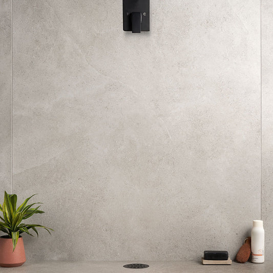 New Rock Fumo Light Gray 48x48 Matte Porcelain Tile - Lux Tile
