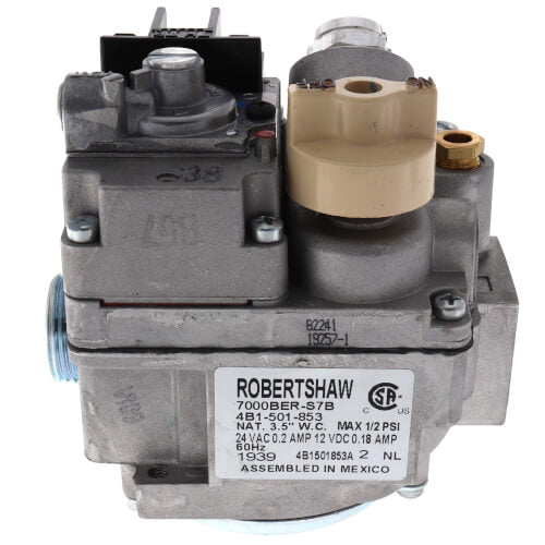 Rheem 60-18556-86 gas valve - detail view (Type: Natural Gas (NG); Product Type: Gas Valve)
