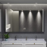 HBEZON Eos 60 in. W x 36 in. H Rectangular Aluminum Surface/Recessed Medicine Cabinet with Mirror and Light, Fog Free